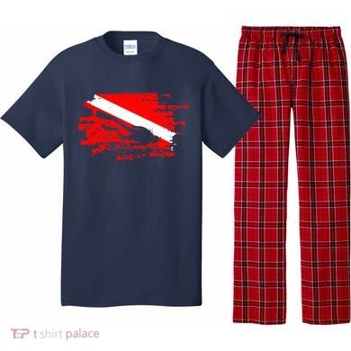Scuba Diving Diver Down Flag Awesome Marine Diver Dive Gift Pajama Set