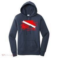 Scuba Diving Diver Down Flag Awesome Marine Diver Dive Gift Women's Hoodie thumb 0
