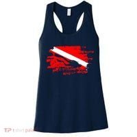 Scuba Diving Diver Down Flag Awesome Marine Diver Dive Gift Women's Tank Top thumb 0