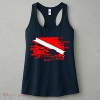 Scuba Diving Diver Down Flag Awesome Marine Diver Dive Gift Women's Tank Top thumb 3
