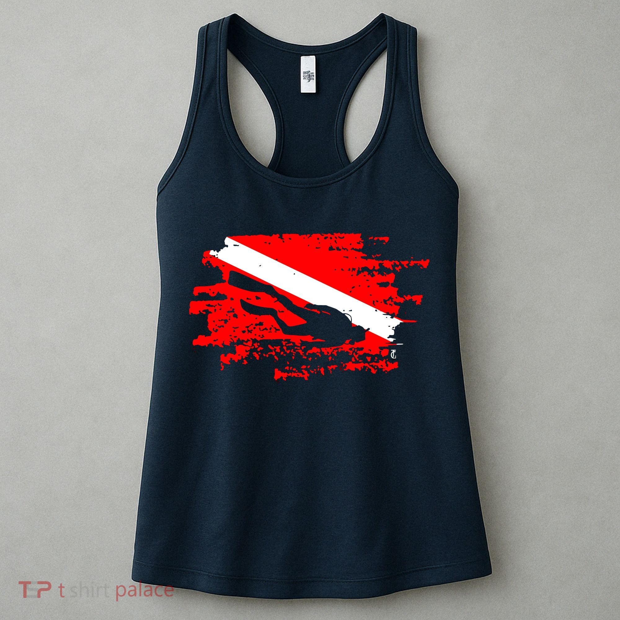 Scuba Diving Diver Down Flag Awesome Marine Diver Dive Gift Women's Tank Top