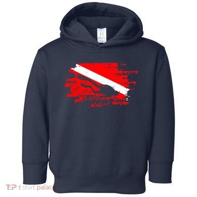 Scuba Diving Diver Down Flag Awesome Marine Diver Dive Gift Toddler Hoodie