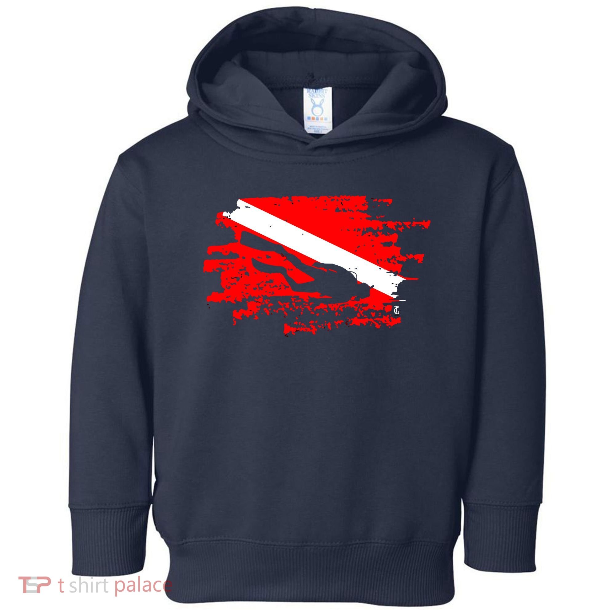 Scuba Diving Diver Down Flag Awesome Marine Diver Dive Gift Toddler Hoodie