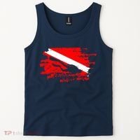 Scuba Diving Diver Down Flag Awesome Marine Diver Dive Gift Tank Top thumb 2