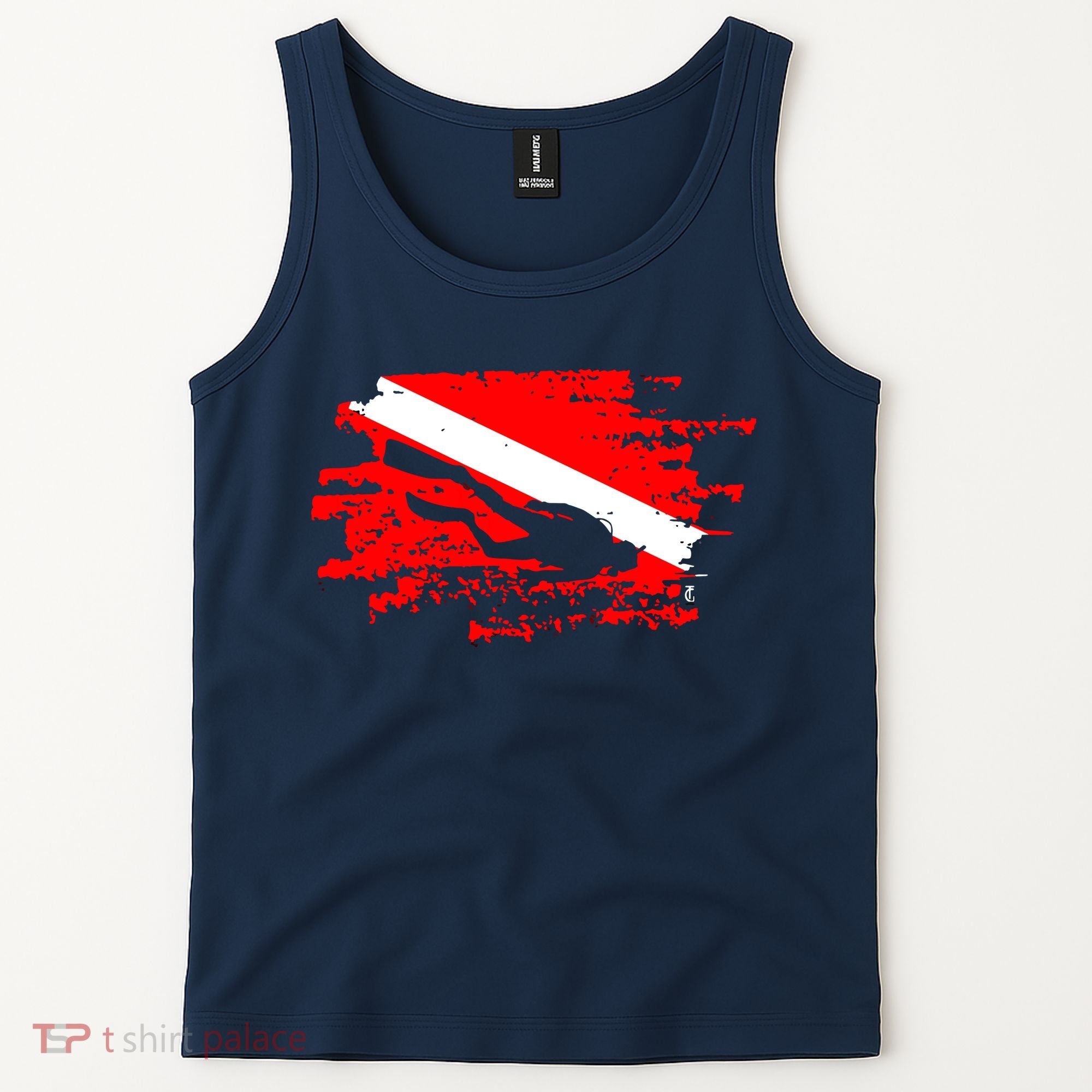 Scuba Diving Diver Down Flag Awesome Marine Diver Dive Gift Tank Top