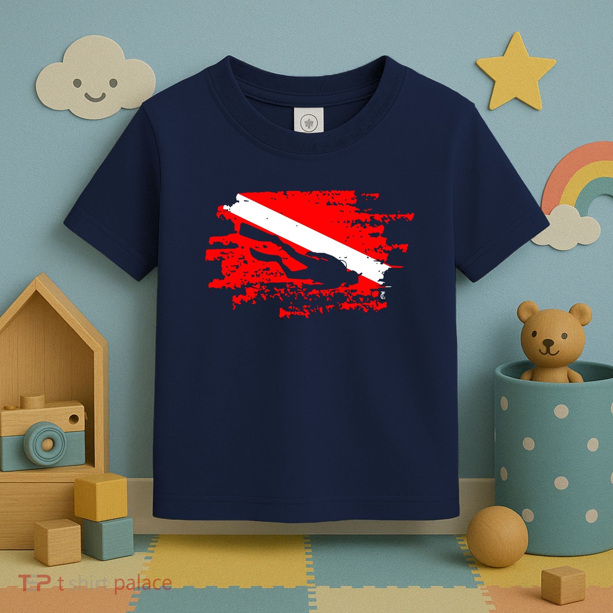 Scuba Diving Diver Down Flag Awesome Marine Diver Dive Gift Toddler T-Shirt