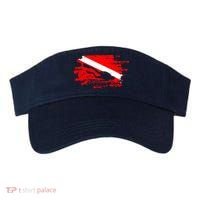 Scuba Diving Diver Down Flag Awesome Marine Diver Dive Gift Visor thumb 0