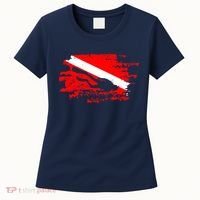 Scuba Diving Diver Down Flag Awesome Marine Diver Dive Gift Women's T-Shirt thumb 0