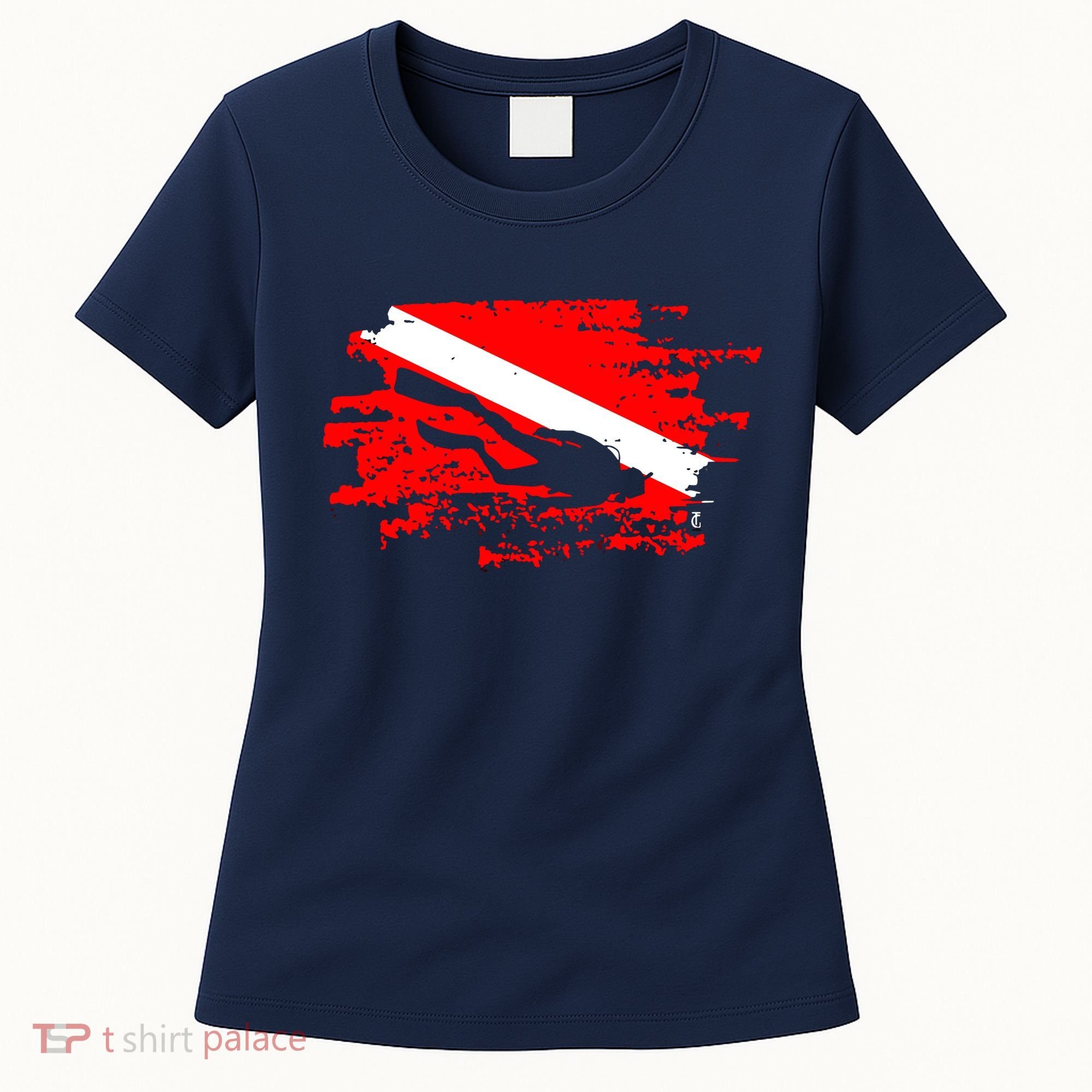 Scuba Diving Diver Down Flag Awesome Marine Diver Dive Gift Women's T-Shirt