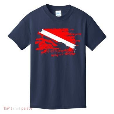 Scuba Diving Diver Down Flag Awesome Marine Diver Dive Gift Kids T-Shirt