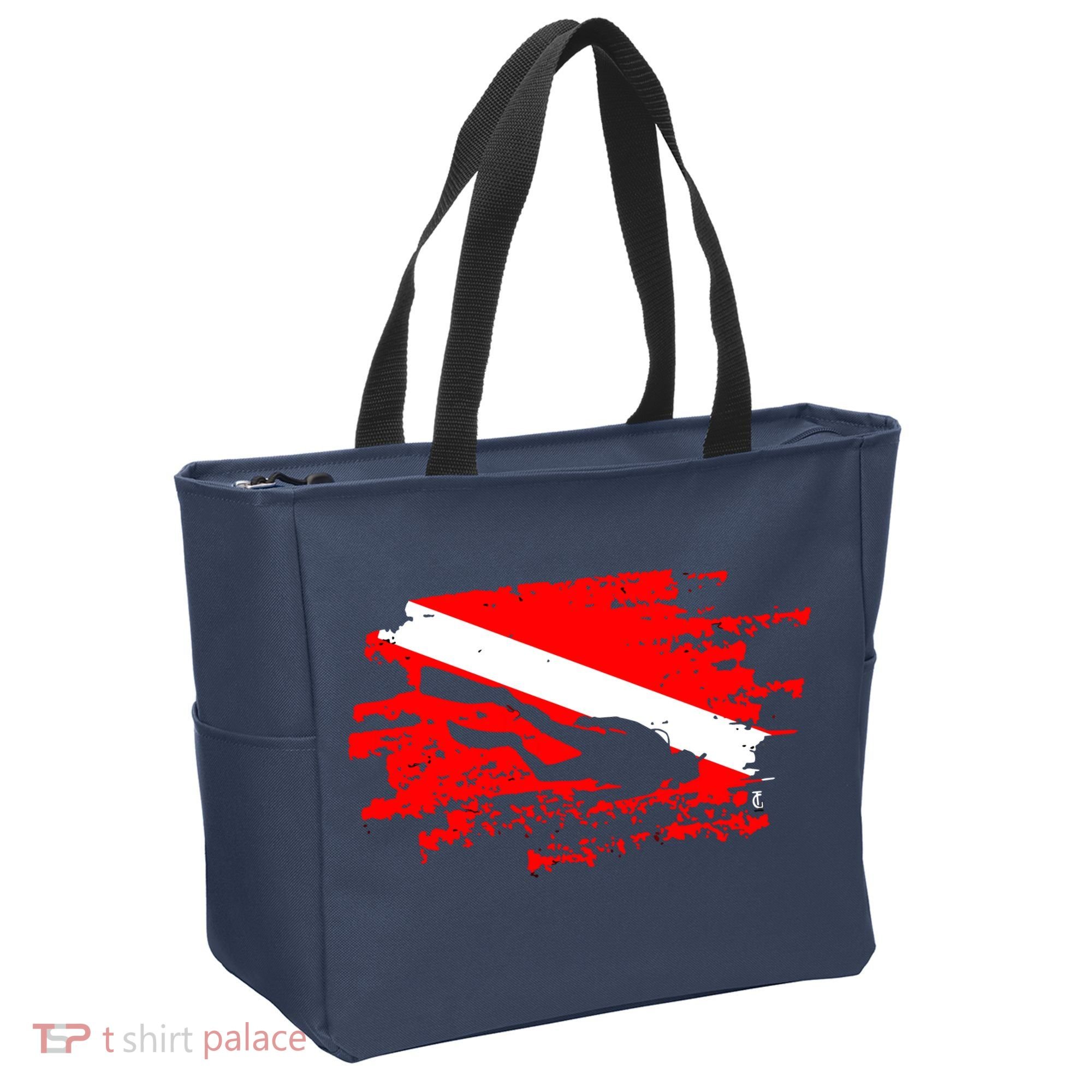 Scuba Diving Diver Down Flag Awesome Marine Diver Dive Gift Tote Bag