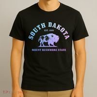 South Dakota Est. 1889 Mount Rushmore State Bison Vintage T-Shirt thumb 3