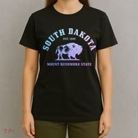South Dakota Est. 1889 Mount Rushmore State Bison Vintage T-Shirt thumb 4