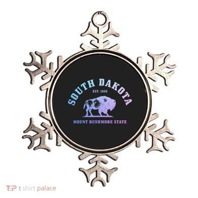 South Dakota Est. 1889 Mount Rushmore State Bison Vintage Ornament