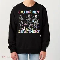 Skeleton Dancing Easter Emergency Department Er Nurse  Women's Sweatshirt thumb 0