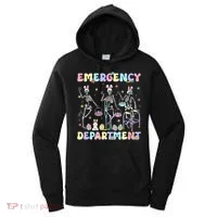 Skeleton Dancing Easter Emergency Department Er Nurse  Women's Hoodie thumb 0