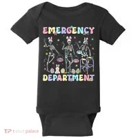 Skeleton Dancing Easter Emergency Department Er Nurse  Baby Bodysuit thumb 0