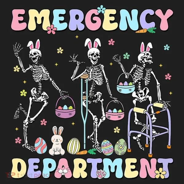 Skeleton Dancing Easter Emergency Department Er Nurse  Hat