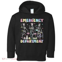 Skeleton Dancing Easter Emergency Department Er Nurse  Toddler Hoodie thumb 0