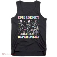 Skeleton Dancing Easter Emergency Department Er Nurse  Tank Top thumb 0
