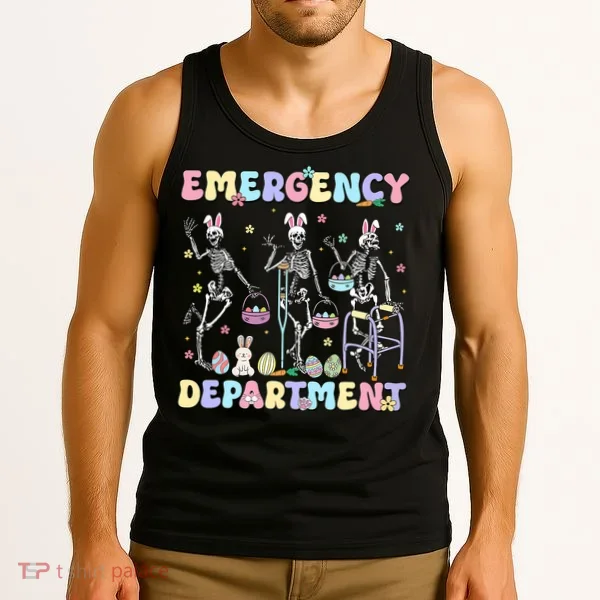 Skeleton Dancing Easter Emergency Department Er Nurse  Tank Top