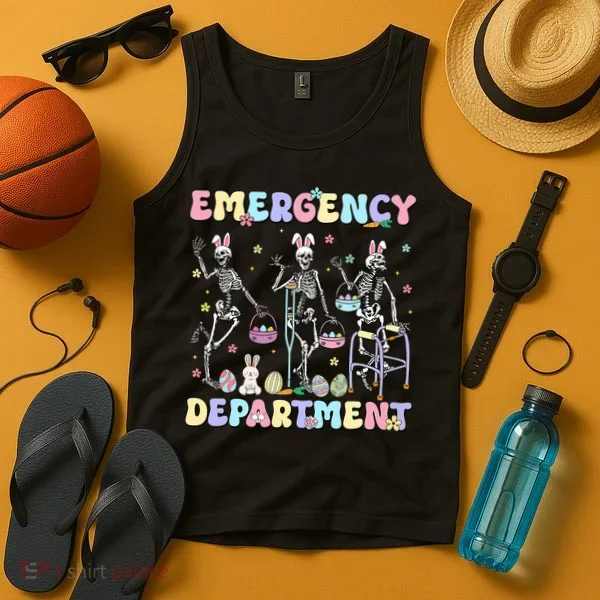 Skeleton Dancing Easter Emergency Department Er Nurse  Tank Top