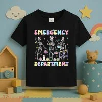 Skeleton Dancing Easter Emergency Department Er Nurse  Toddler T-Shirt thumb 3