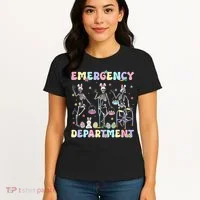 Skeleton Dancing Easter Emergency Department Er Nurse  Women's T-Shirt thumb 4