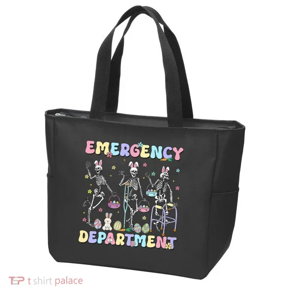 Skeleton Dancing Easter Emergency Department Er Nurse  Tote Bag