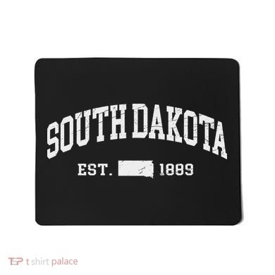 South Dakota Est. 1889 Distressed Worn Design Classic Mousepad