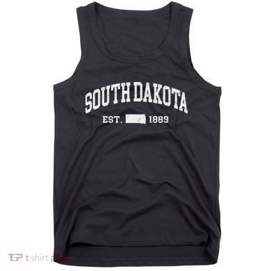 South Dakota Est. 1889 Distressed Worn Design Classic Tank Top