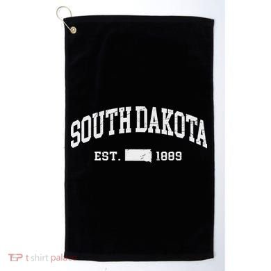 South Dakota Est. 1889 Distressed Worn Design Classic Golf Towel