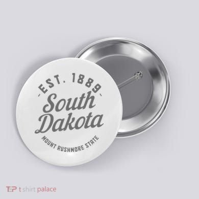 South Dakota Est. 1889 Vintage Mount Rushmore State Pride Button