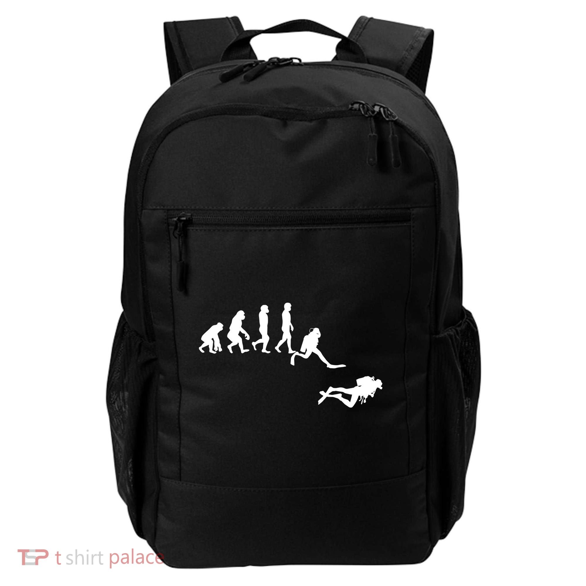 Scuba Dive Evolution Diving Diver Ocean Lover Gift Backpack