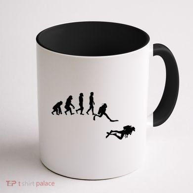 Scuba Dive Evolution Diving Diver Ocean Lover Gift Coffee Mug back