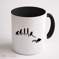 Scuba Dive Evolution Diving Diver Ocean Lover Gift Coffee Mug thumb 1