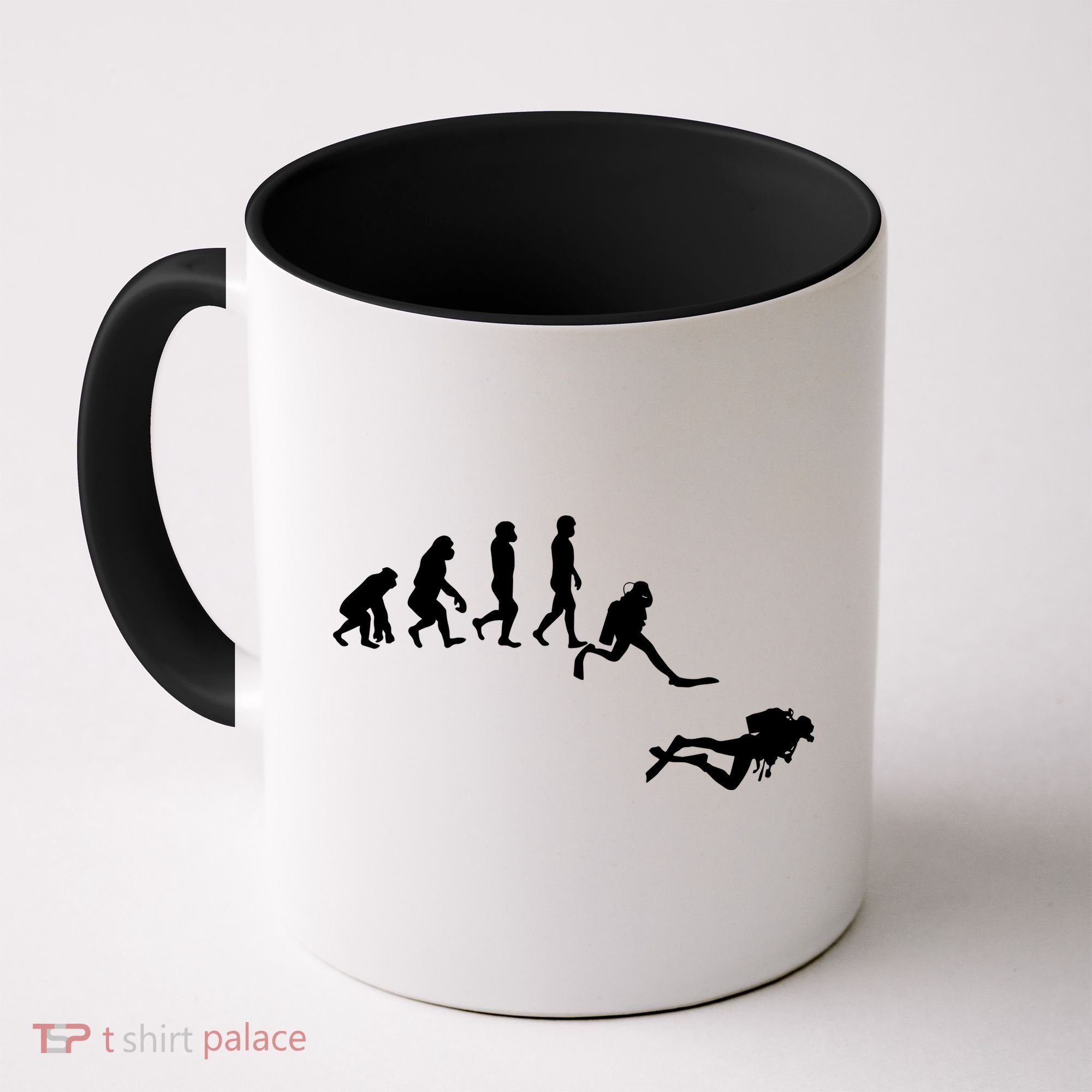 Scuba Dive Evolution Diving Diver Ocean Lover Gift Coffee Mug