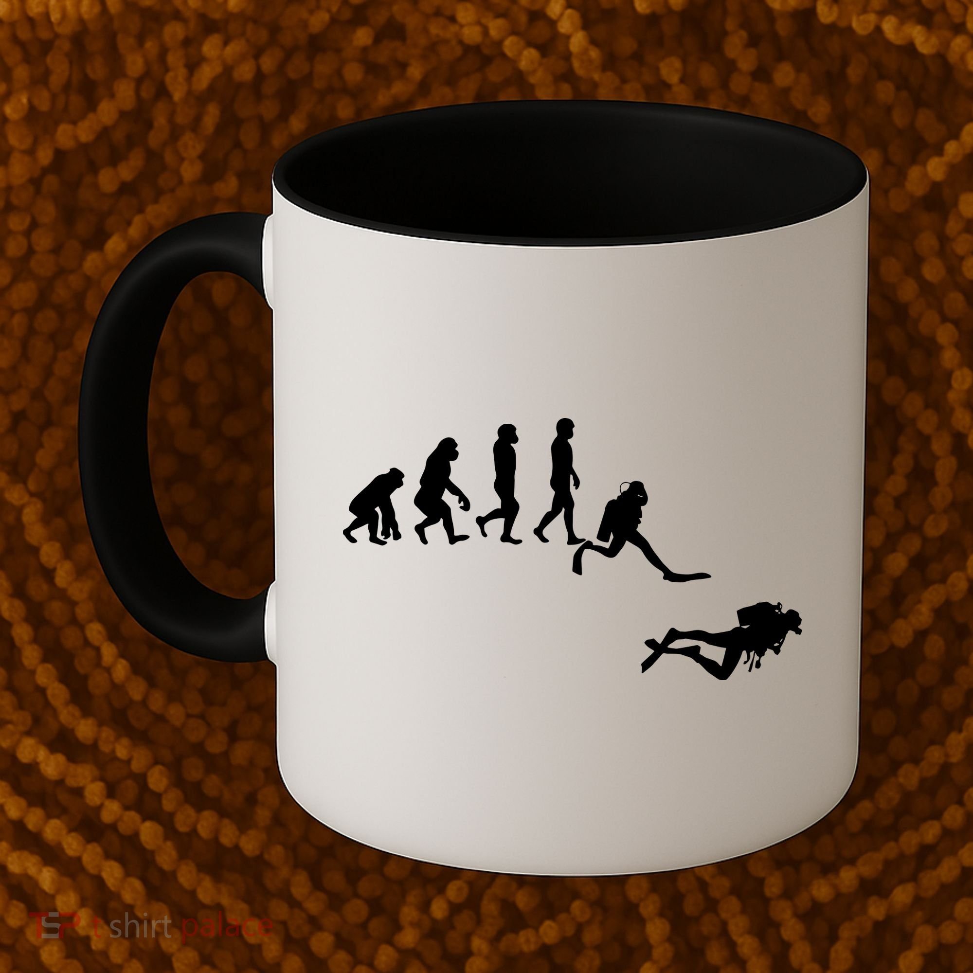 Scuba Dive Evolution Diving Diver Ocean Lover Gift Coffee Mug