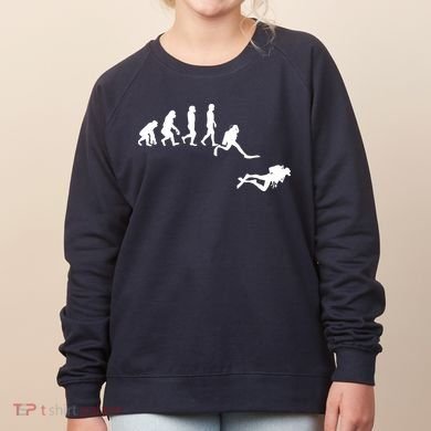 Scuba Dive Evolution Diving Diver Ocean Lover Gift Women's Sweatshirt