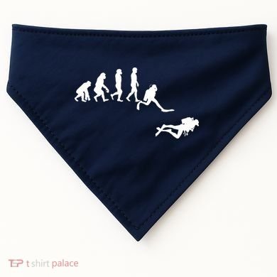 Scuba Dive Evolution Diving Diver Ocean Lover Gift USA-Made Doggie Bandana