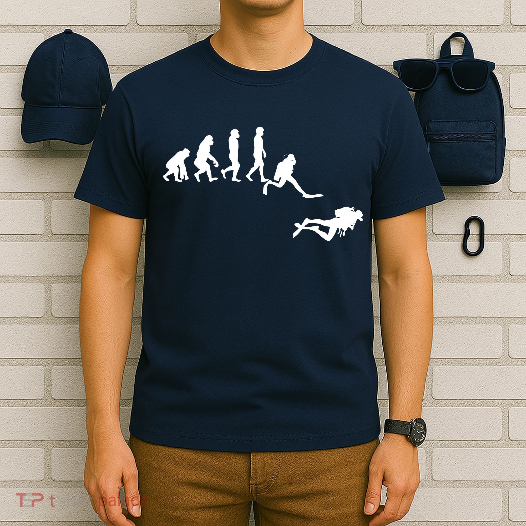 Scuba Dive Evolution Diving Diver Ocean Lover Gift T-Shirt