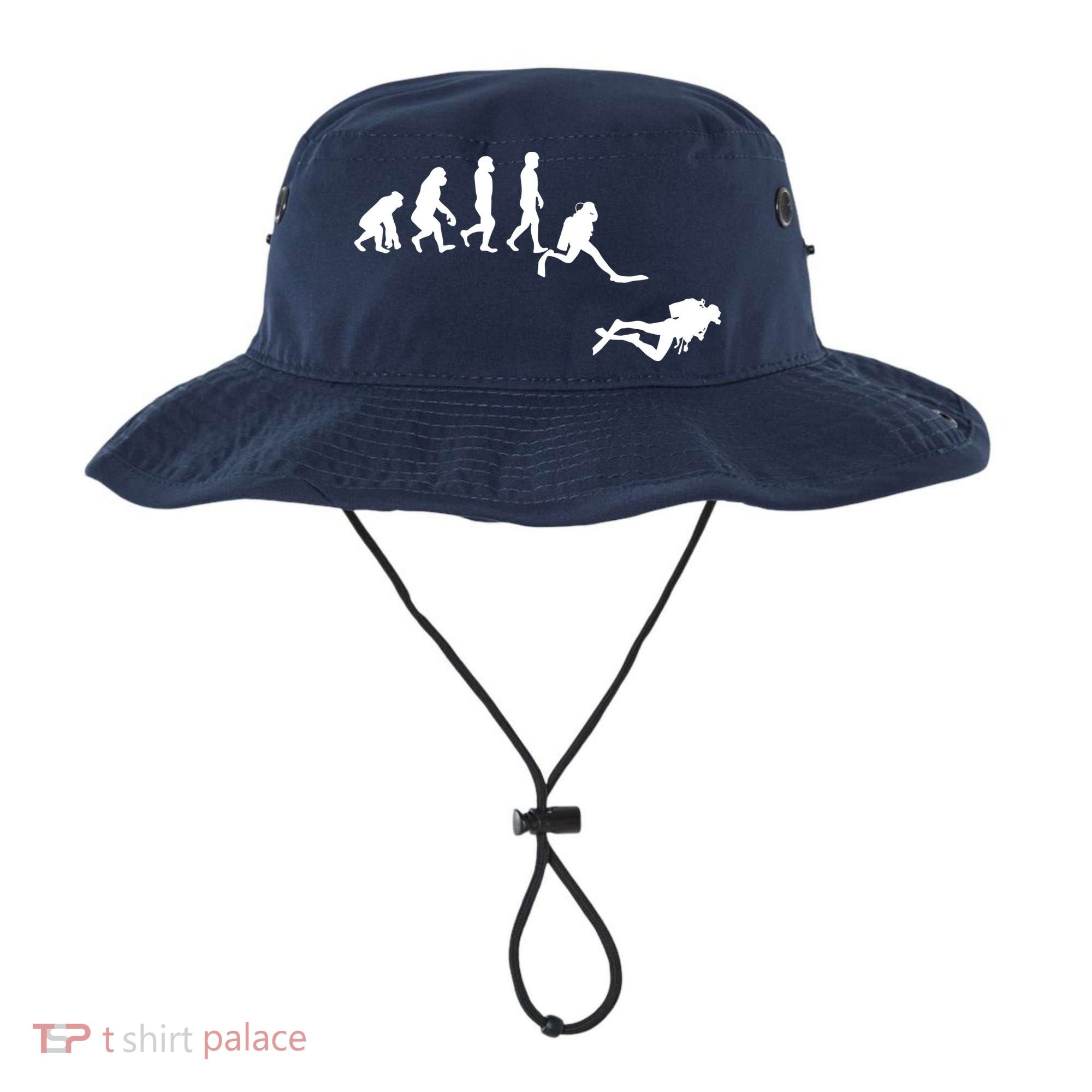 Scuba Dive Evolution Diving Diver Ocean Lover Gift Bucket Hat