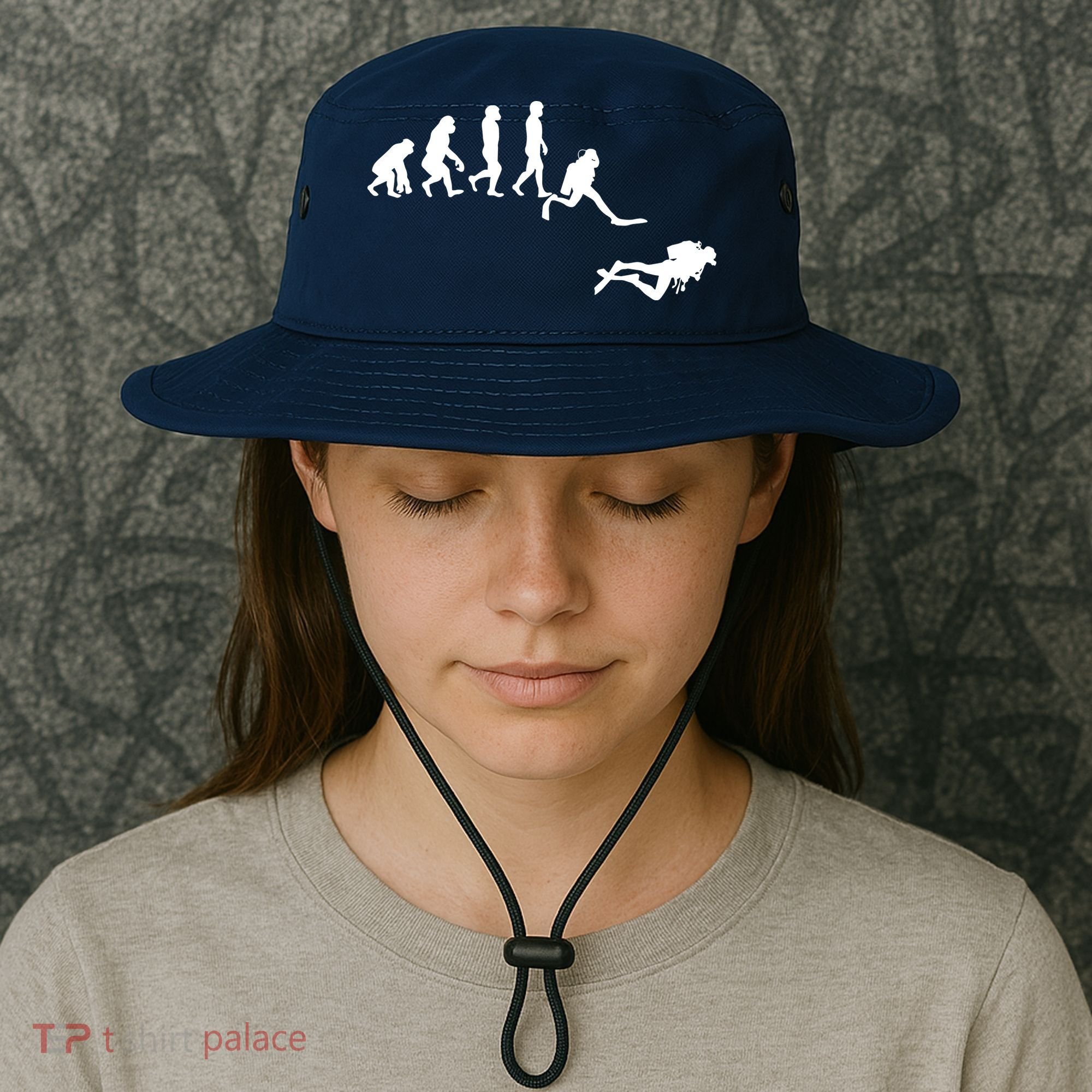 Scuba Dive Evolution Diving Diver Ocean Lover Gift Bucket Hat