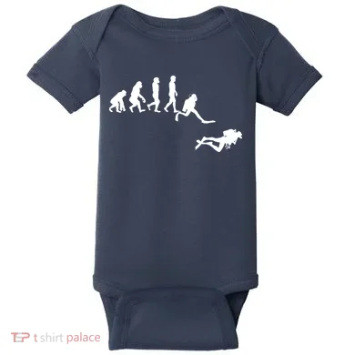 Scuba Dive Evolution Diving Diver Ocean Lover Gift Baby Bodysuit