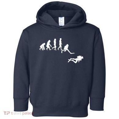 Scuba Dive Evolution Diving Diver Ocean Lover Gift Toddler Hoodie