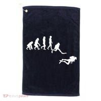 Scuba Dive Evolution Diving Diver Ocean Lover Gift Golf Towel thumb 0