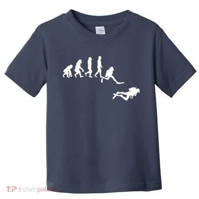 Scuba Dive Evolution Diving Diver Ocean Lover Gift Toddler T-Shirt