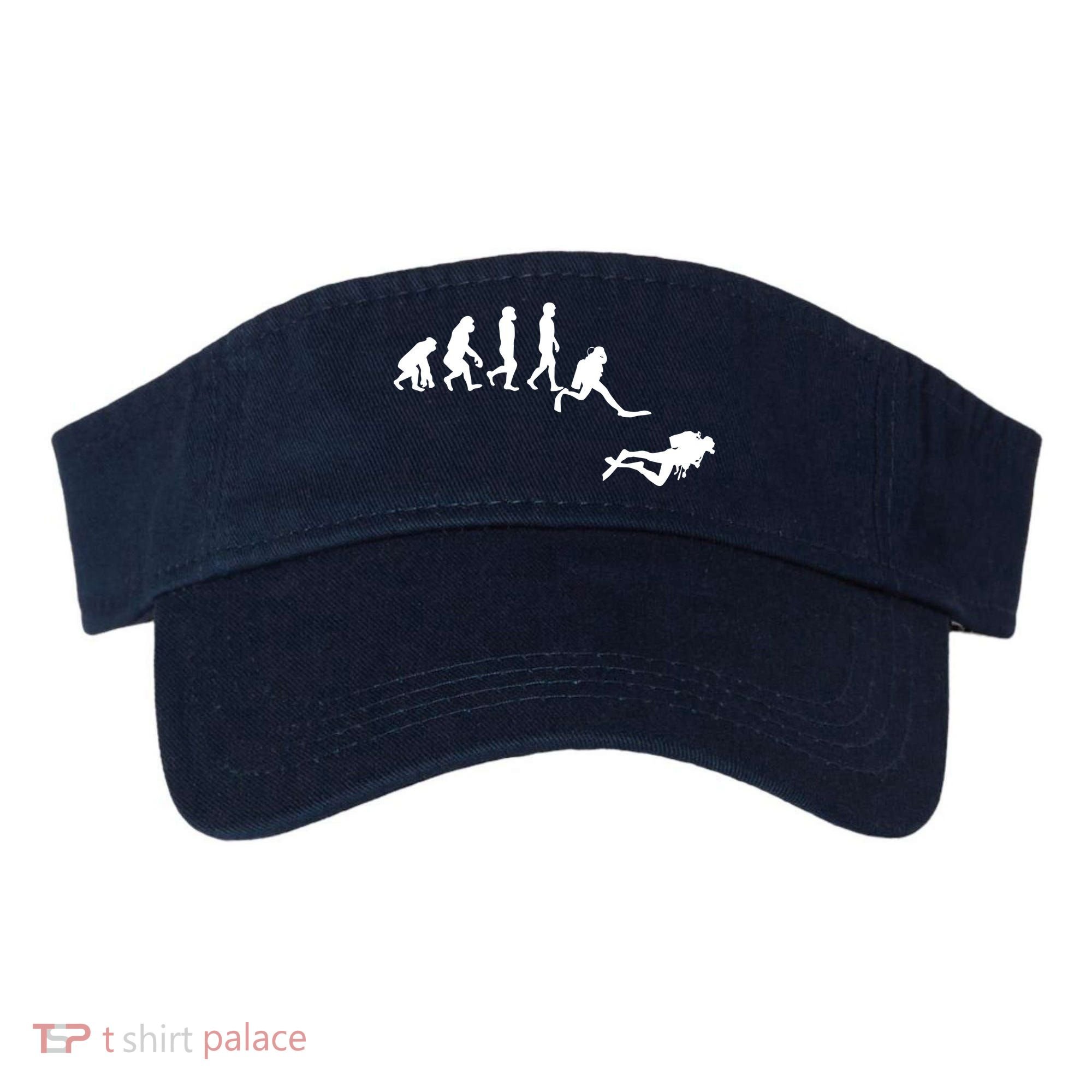Scuba Dive Evolution Diving Diver Ocean Lover Gift Visor