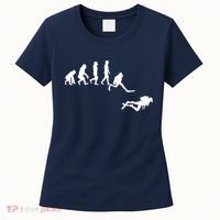 Scuba Dive Evolution Diving Diver Ocean Lover Gift Women's T-Shirt thumb 0