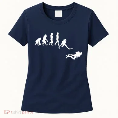 Scuba Dive Evolution Diving Diver Ocean Lover Gift Women's T-Shirt